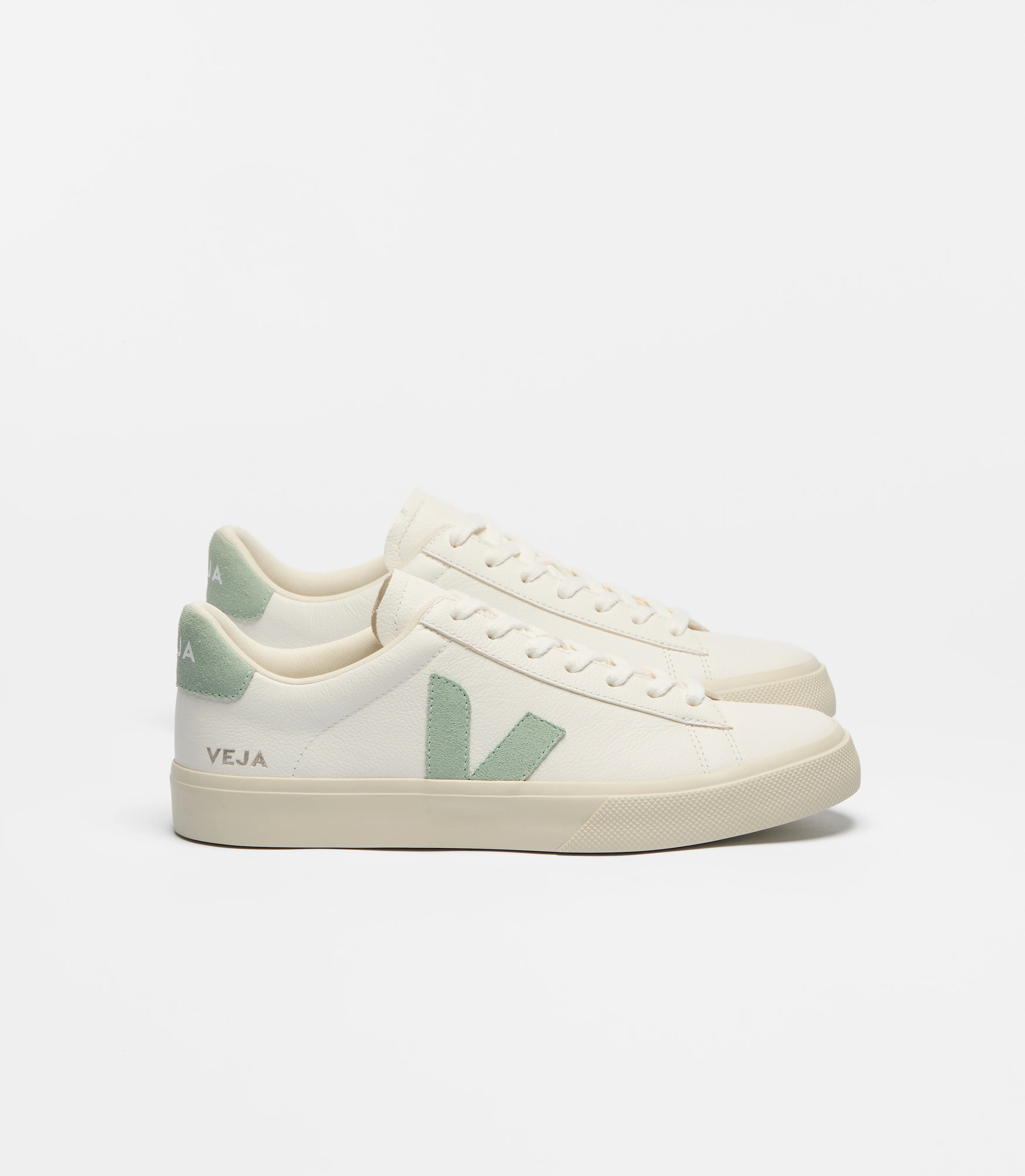 Veja naisten tennarit Campo Leather White Matcha, valkoinen