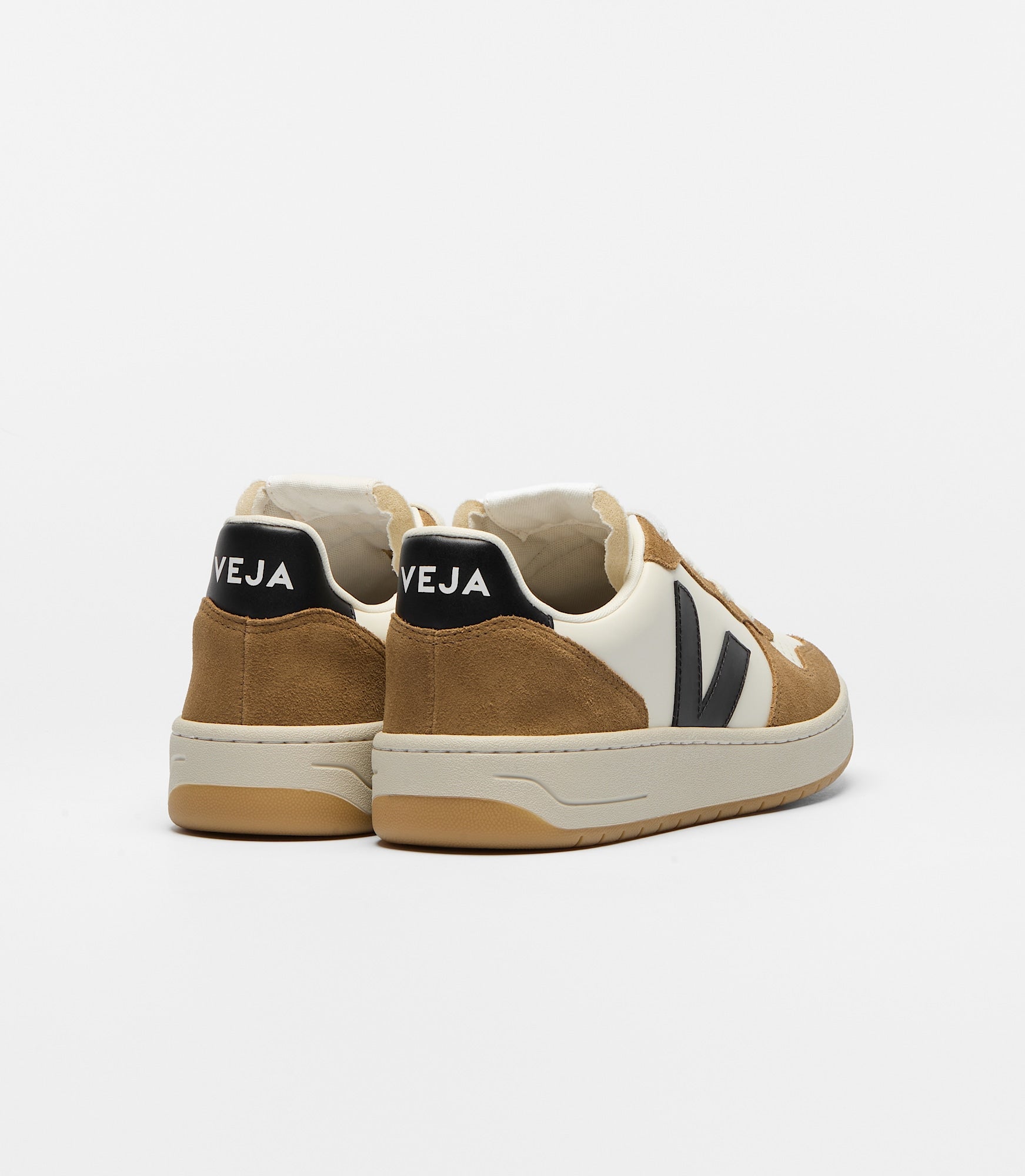 Veja miesten tennarit V-10 Leather Pure Black Tent, sinapinkeltainen