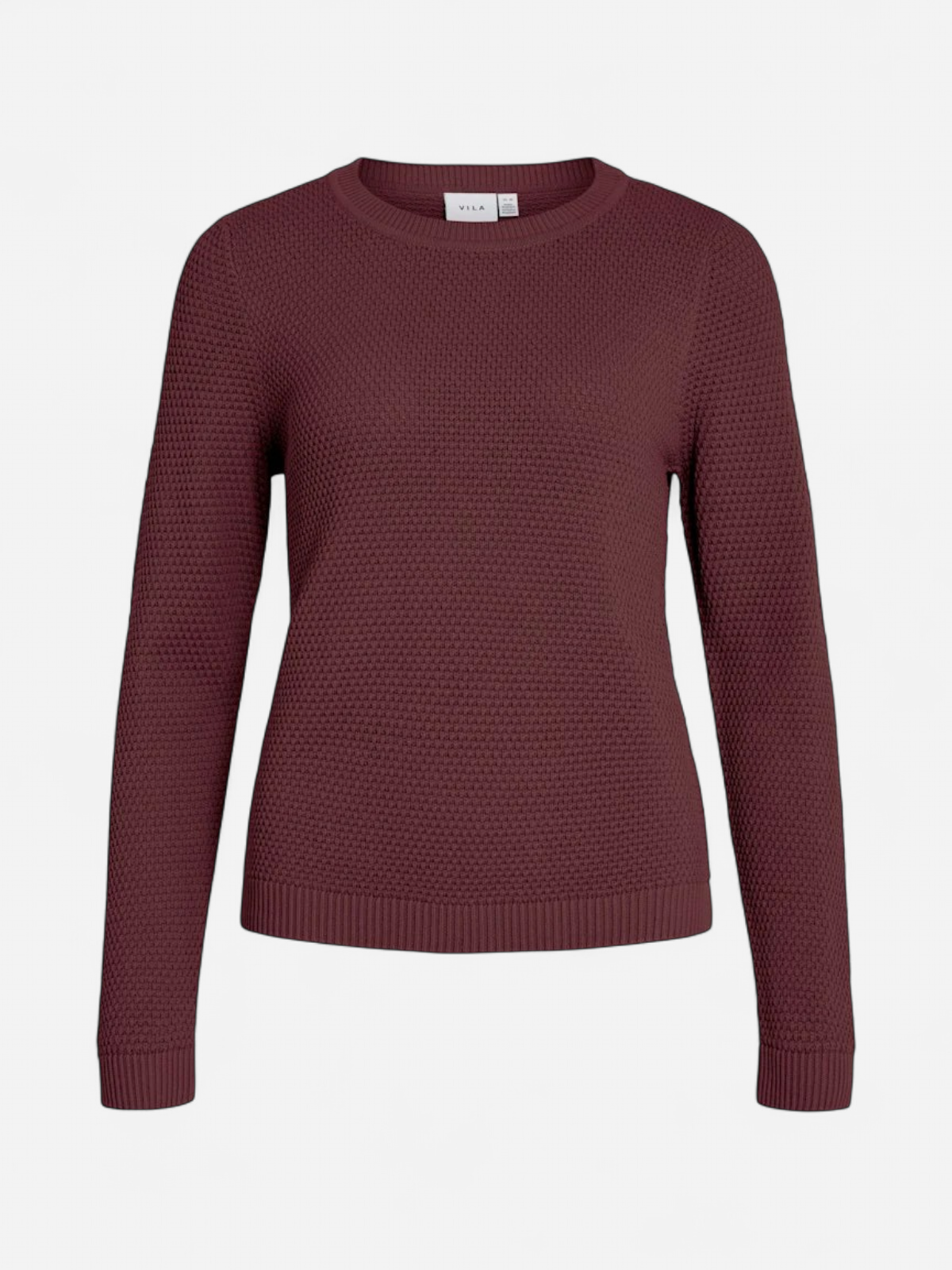 Vila naisten neulepusero Vidalo O-Neck L/S Knit Top, Port Royale - Kekäle.fi