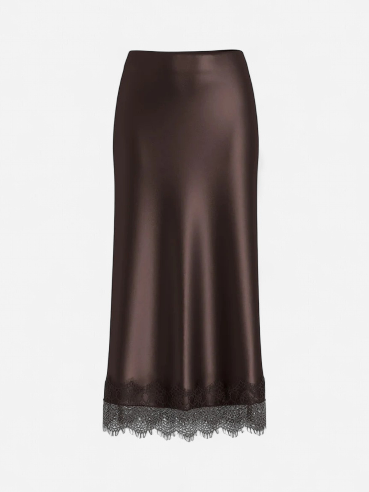 Vila naisten maxihame VIELLETTE HW ANKLE LACE SKIRT NOOS, Coffee Bean - Kekäle.fi