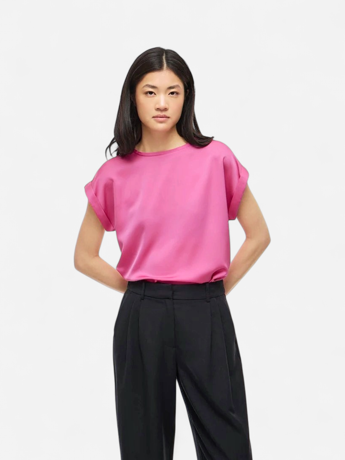 VIELLETTE S/S SATIN TOP - NOOS Fiji Flower - Kekäle.fi