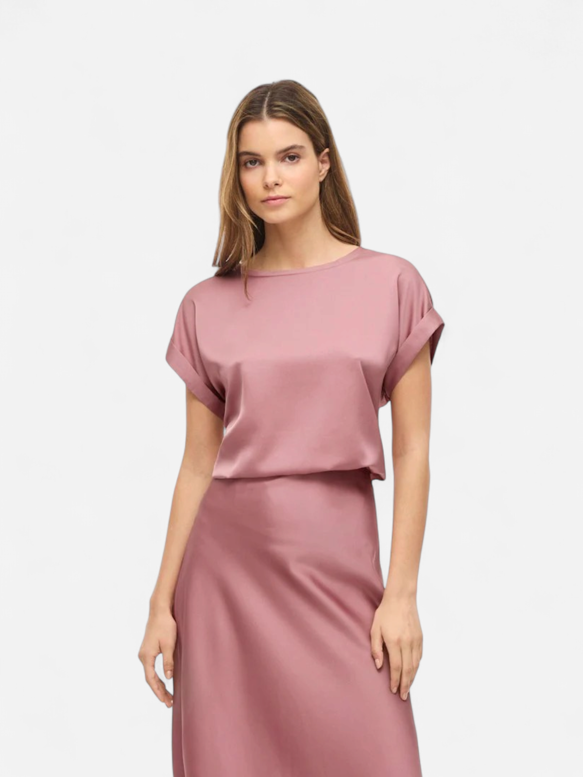 VIELLETTE S/S SATIN TOP - NOOS Nostalgia Rose - Kekäle.fi