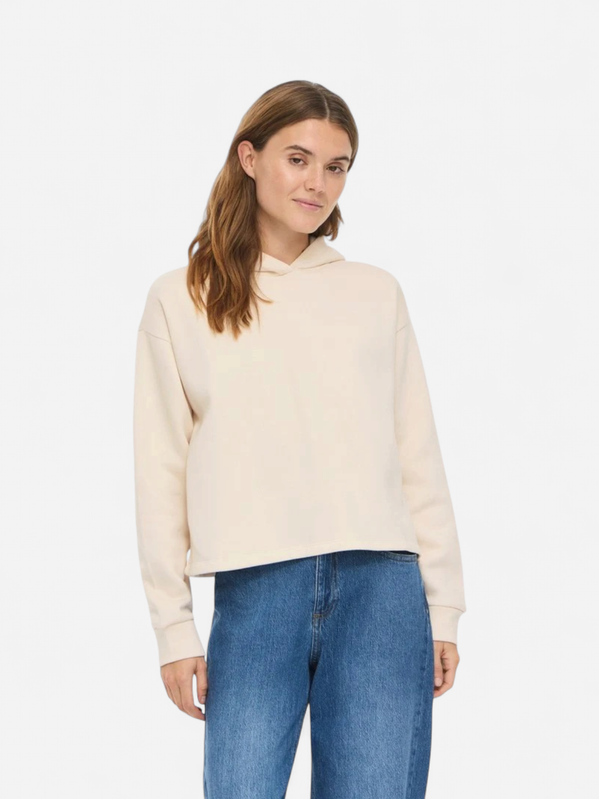 Vila naisten huppari Vihuris Short Hoodie, Birch - Kekäle.fi