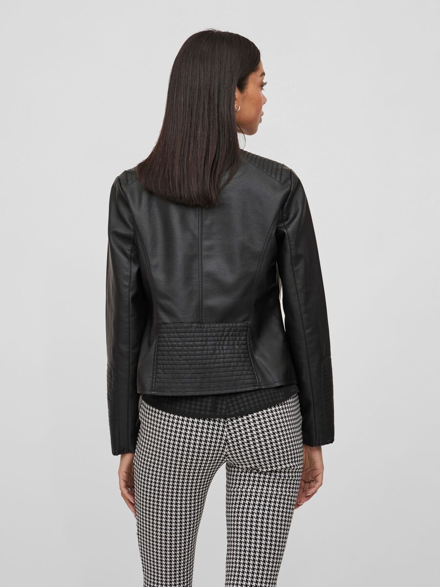 vila-keinonahkatakki-viblue-coatedjacket-musta-2