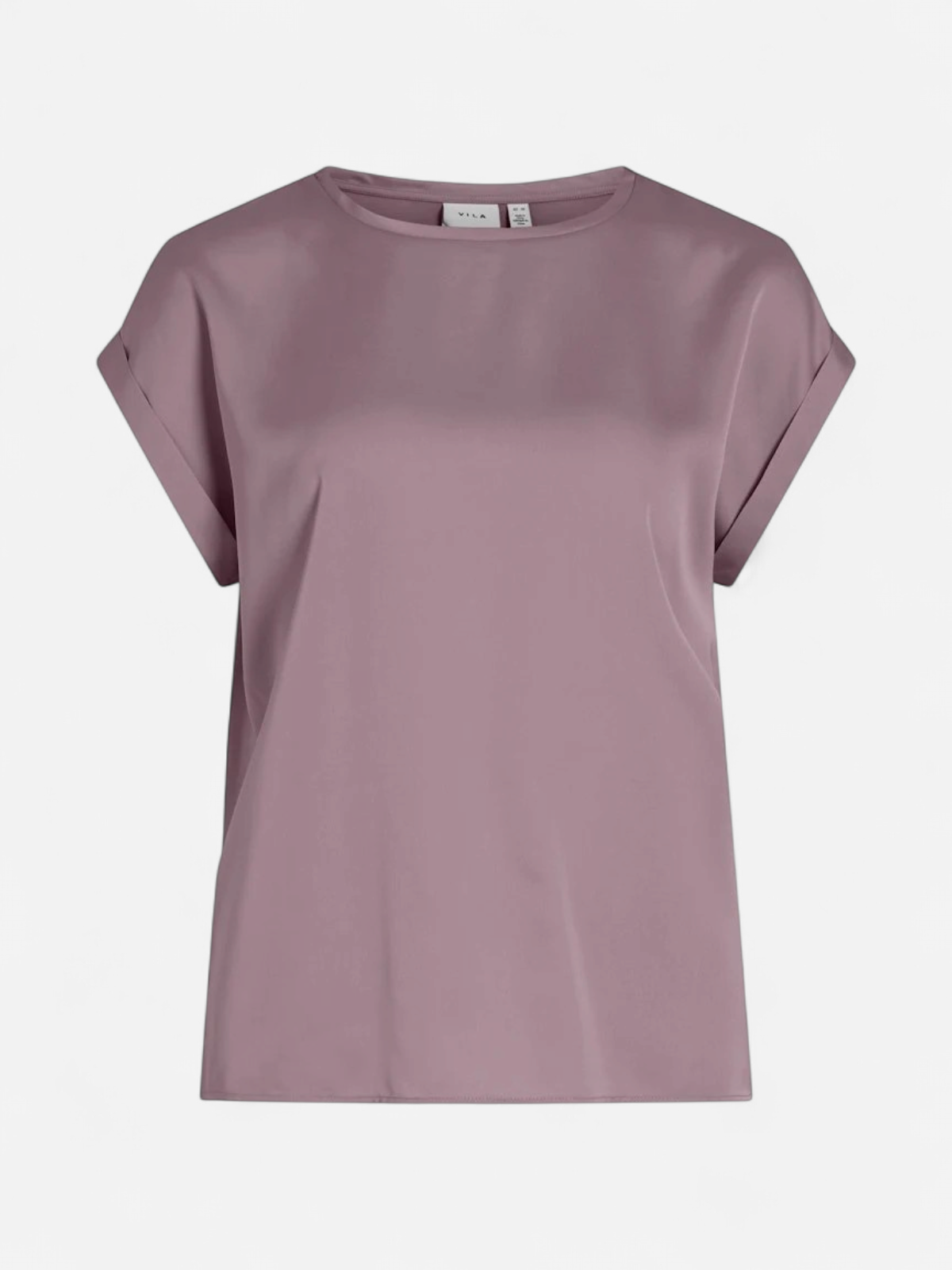 Vila lyhythihainen toppi, VIELLETTE S/S SATIN TOP Toadstool - Kekäle.fi