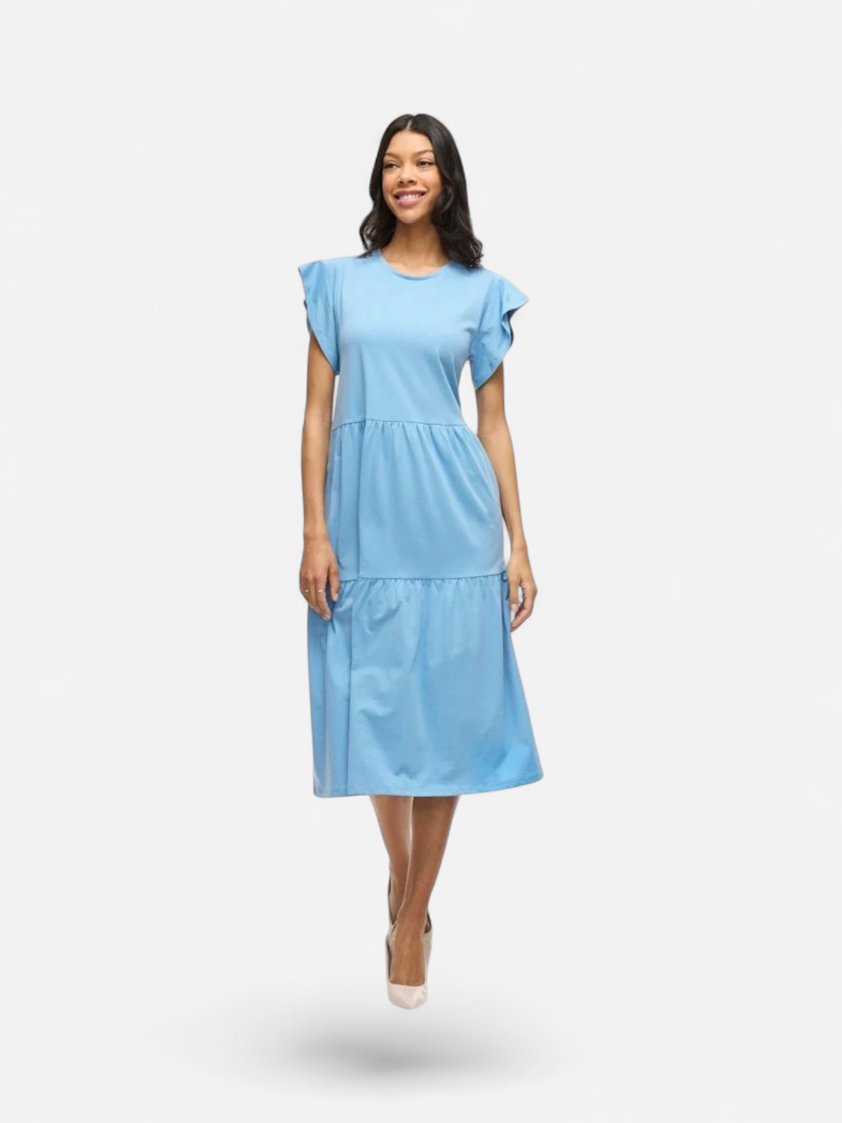 Vila naisten mekko, VISUMMER S/S MIDI DRESS  Blissful Blue - Kekäle.fi