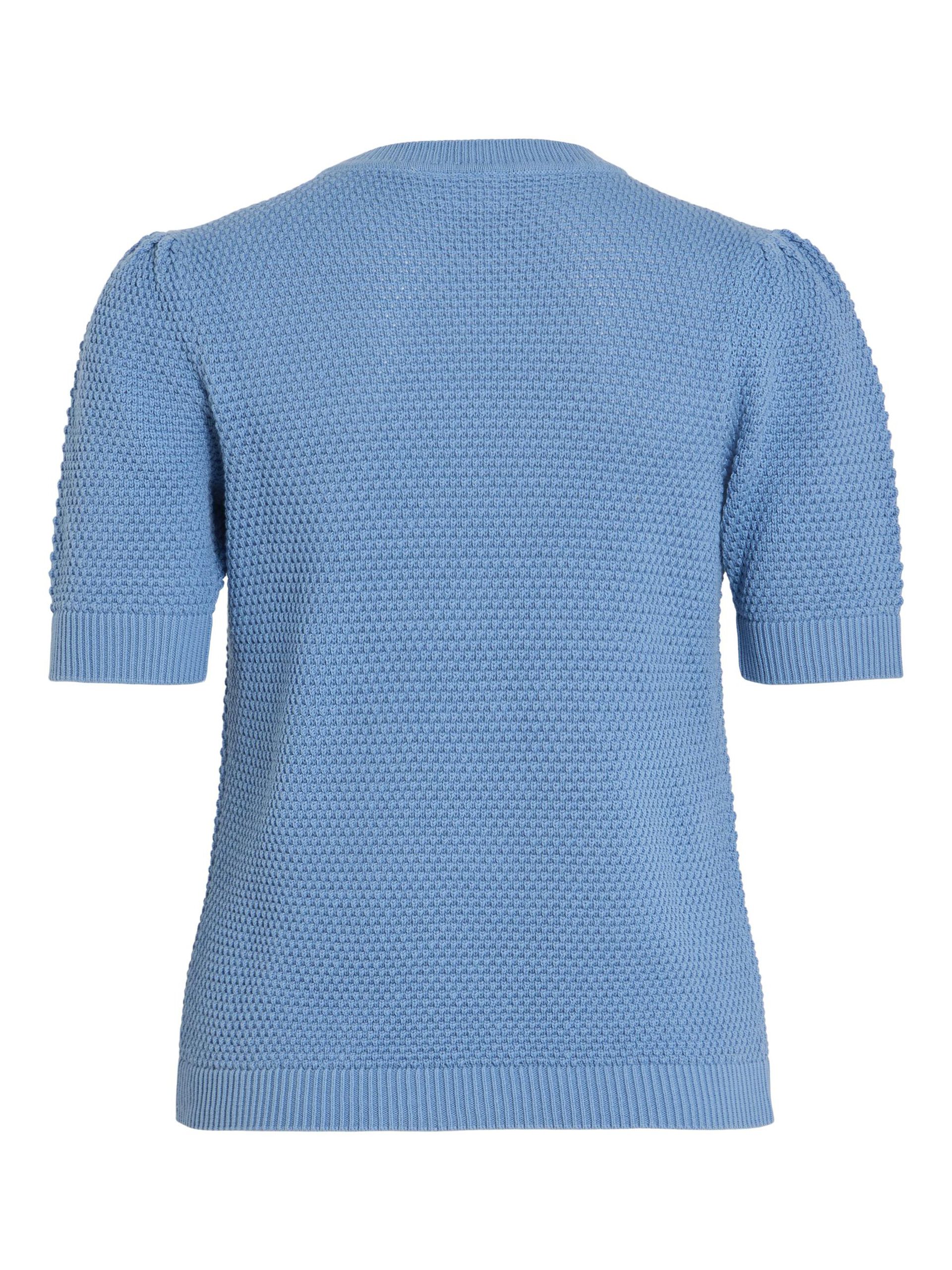 vila-naisten-neulepusero-vidalo-o-neck-s-s-knit-top-vaaleansininen-4