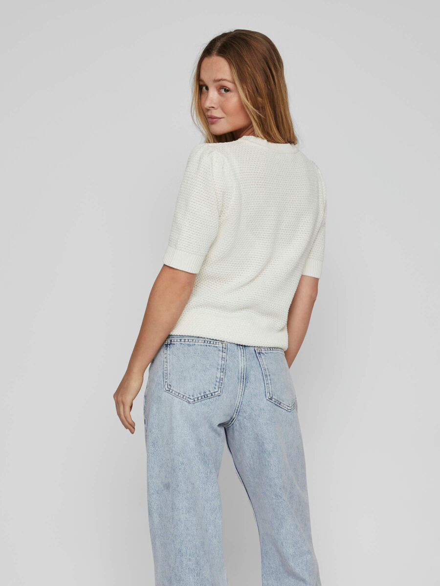 vila-naisten-neulepusero-vidalo-o-neck-s-s-knit-top-valkoinen-2