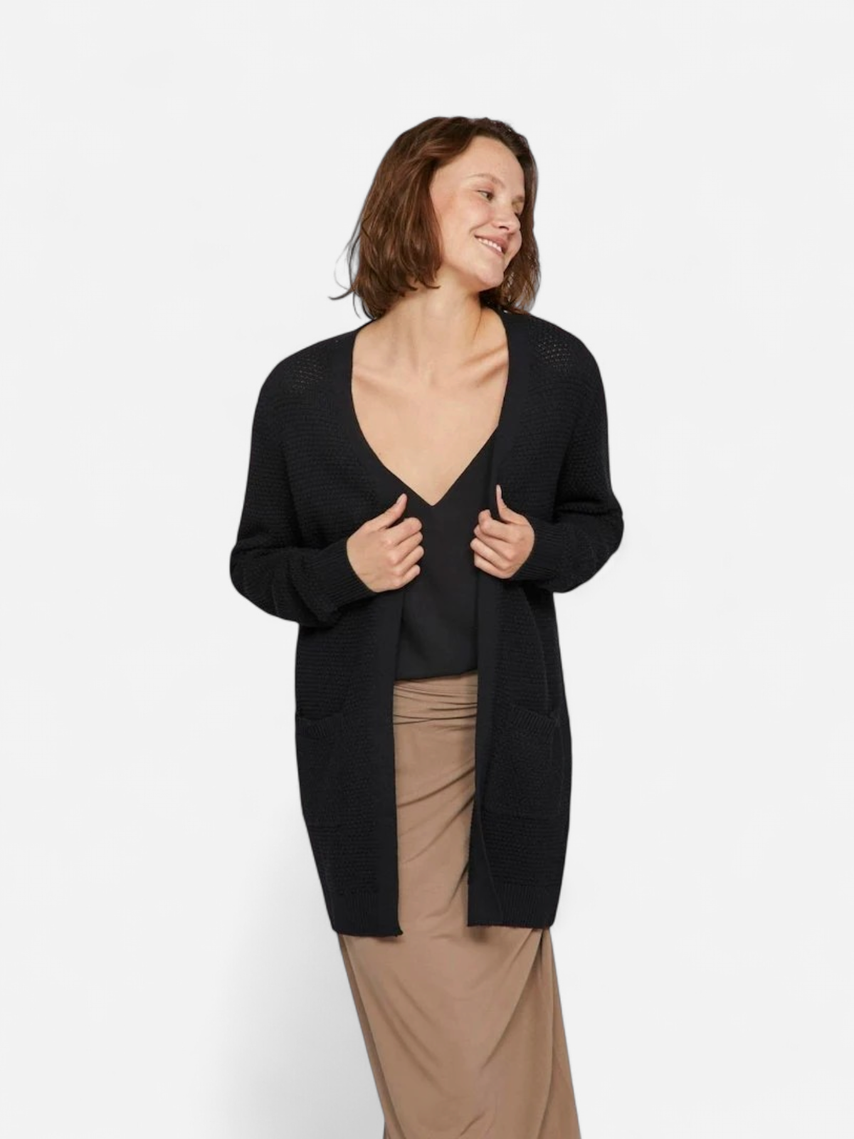 Vila naisten neuletakki VIDALO L/S KNIT CARDIGAN, Black - Kekäle.fi