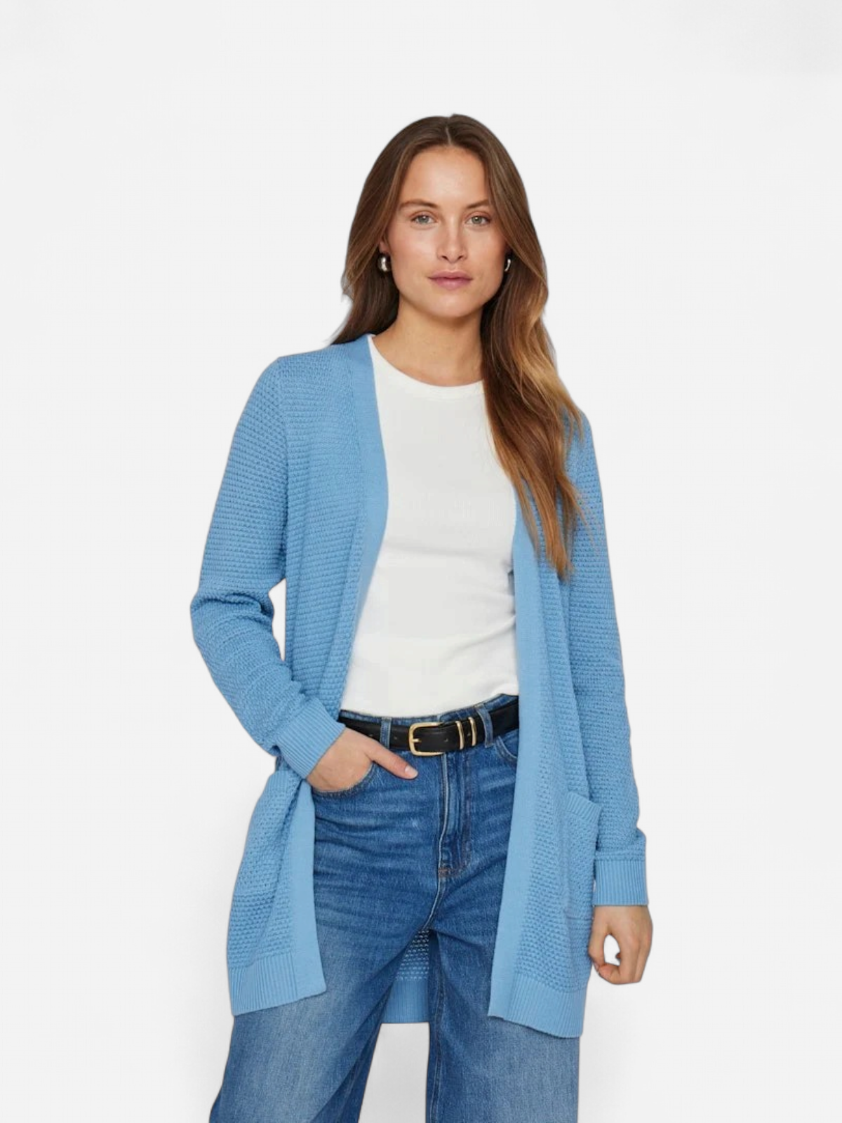 Vila naisten neuletakki, VIDALO L/S KNIT CARDIGAN- Blissful Blue - Kekäle.fi