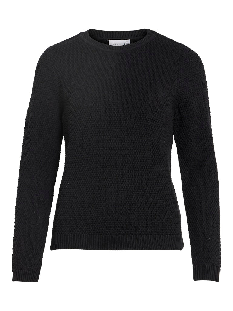 vila-neule-vidalo-o-neck-l-s-knit-top-black-3