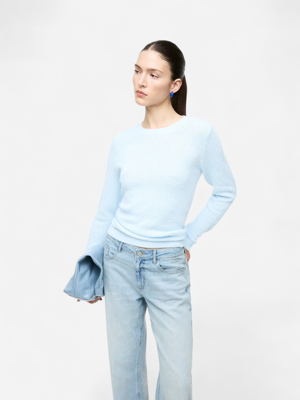 Vila neule, VIDALO O-NECK L/S KNIT TOP Nantucket Breeze - Kekäle.fi