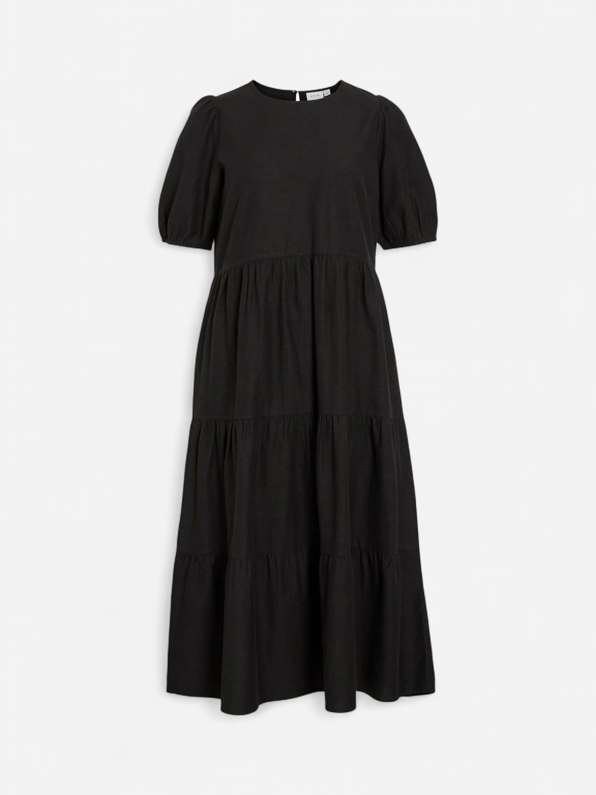Vila mekko Viprisilla 2/4 O-Neck Midi Dress, Black Beauty - Kekäle.fi