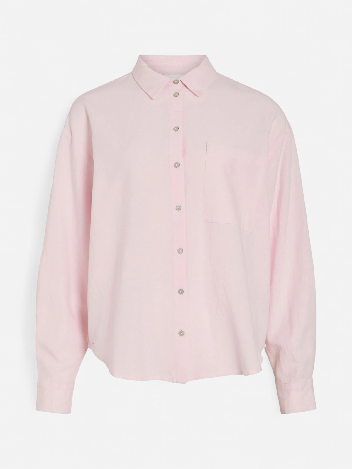 Vila naisten paitapusero VIPRISILLA L/S Loose Shirt, vaaleanpunainen - Kekäle.fi