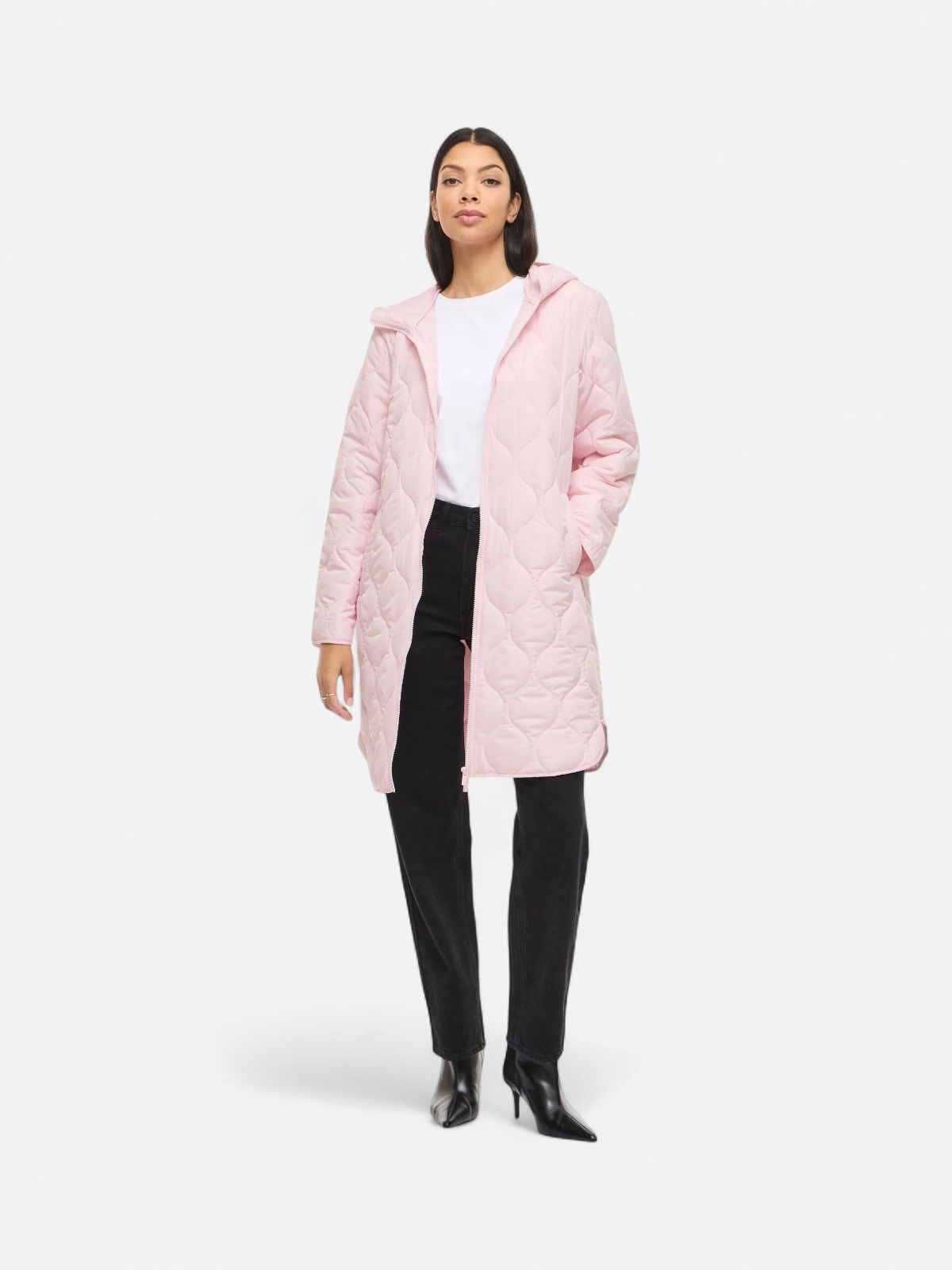 Vila naisten takki VIQUILA L/S Hooded Onion Coat, Ballerina - Kekäle.fi
