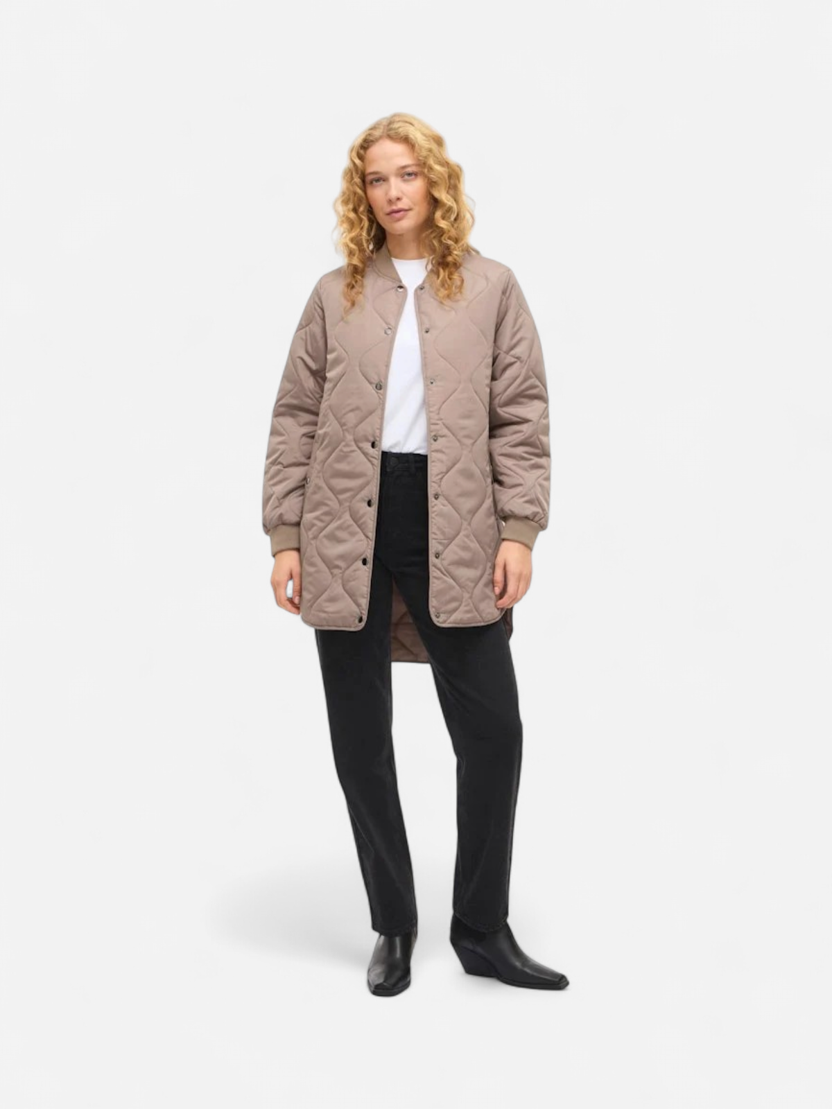Vila naisten tikkitakki VITate Quilt Jacket, Taupe Gray - Kekäle.fi