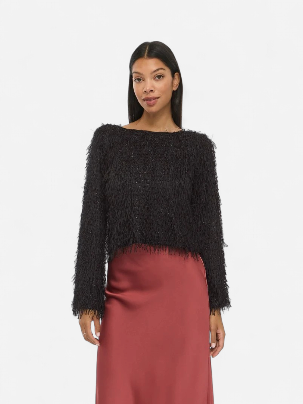 Vila naisten pusero Vitoi Boatneck Top, musta - Kekäle.fi