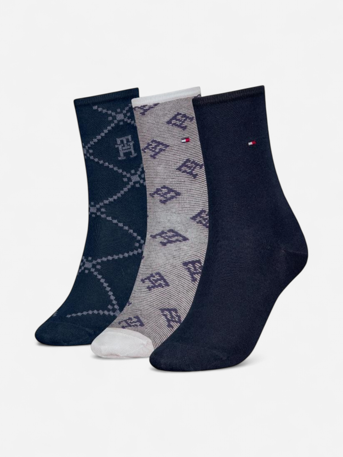 WOMEN SOCK MONOGRAM GIFT BOX 3PK SININEN KUOSI - Kekäle.fi