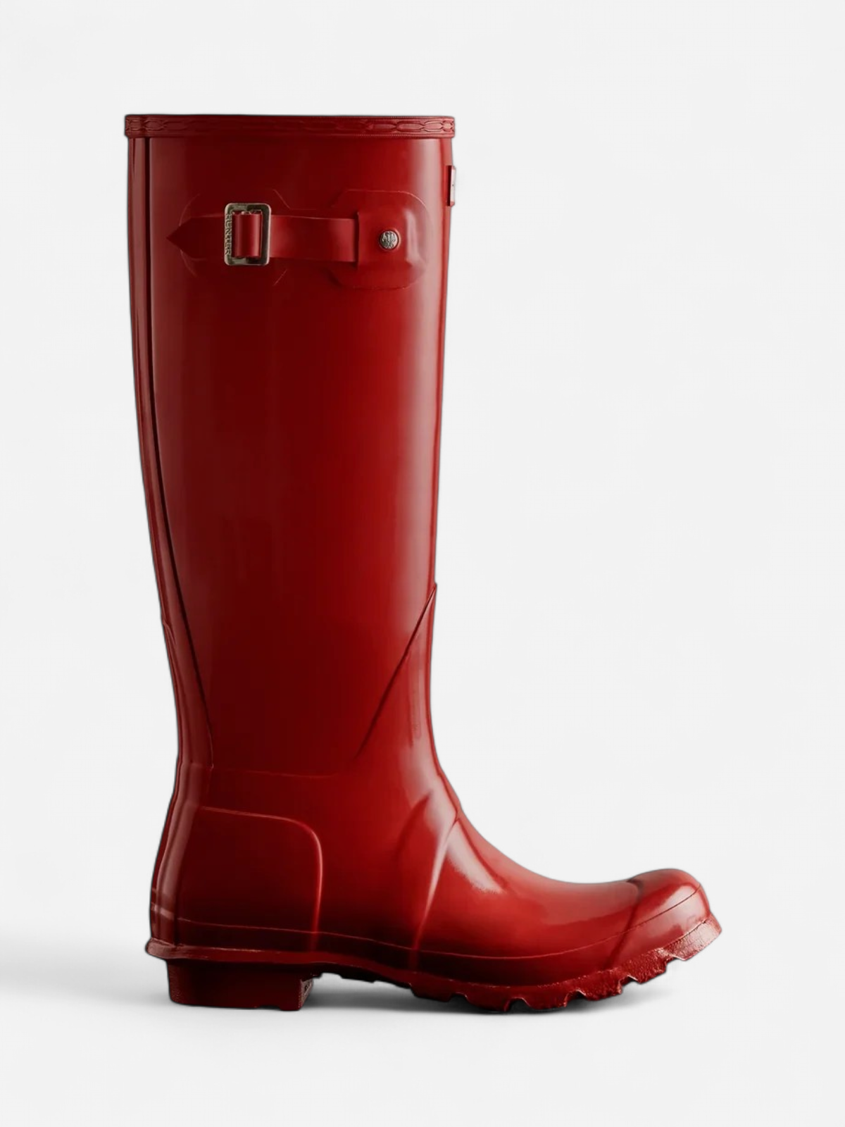 Hunter naisten Saappaat Women's Original Tall Gloss Rain Boots, Dark Red Gloss - Kekäle.fi