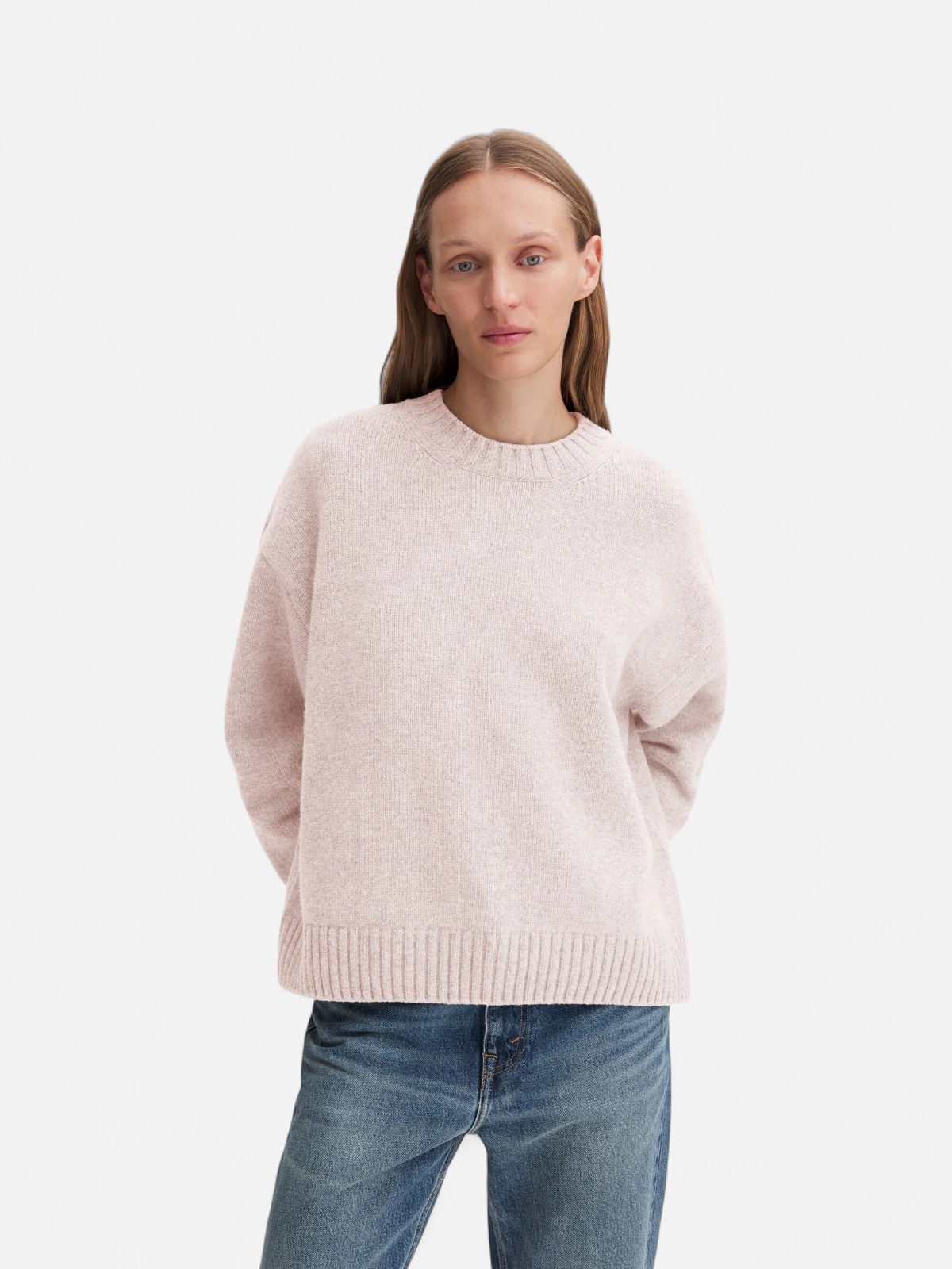 Filippa K naisten neulepusero Wool Cashmere Sweater, Soft Rose - Kekäle.fi