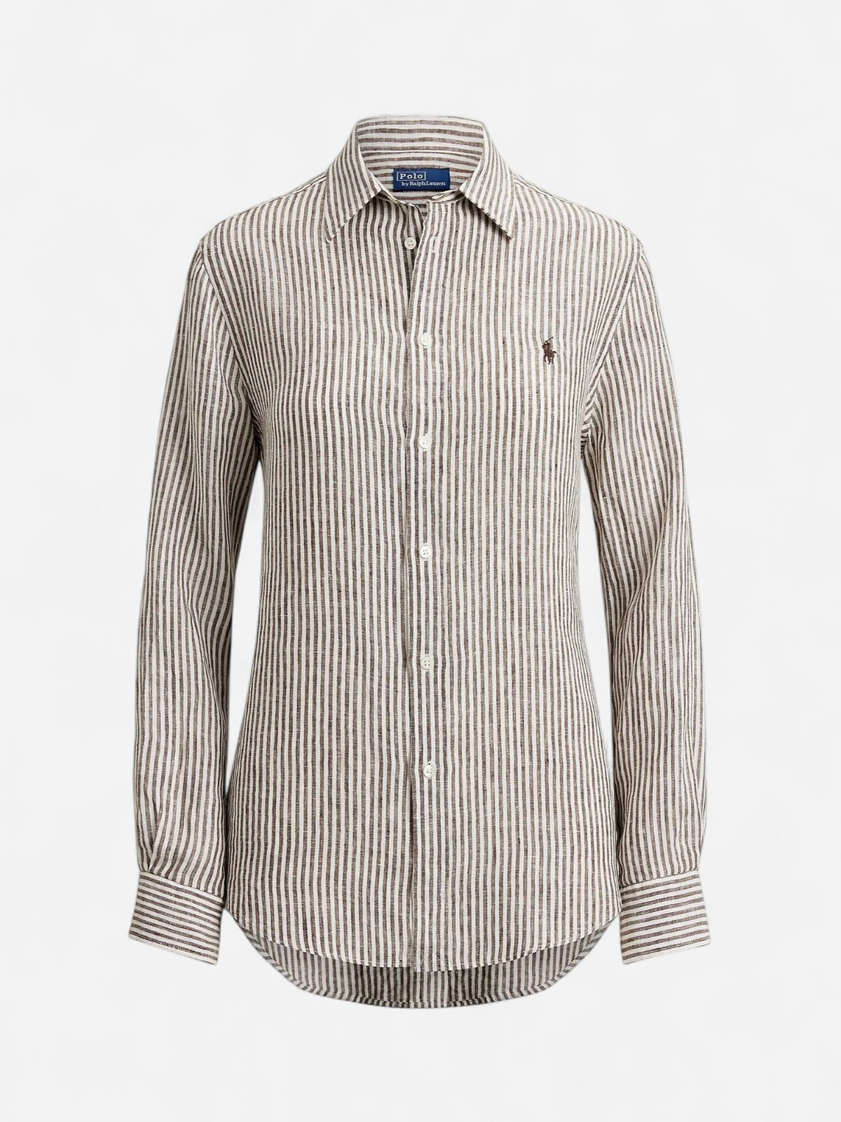 Polo Ralph Lauren naisten paitapusero Woven Sport Shirt, raidallinen ruskea - Kekäle.fi