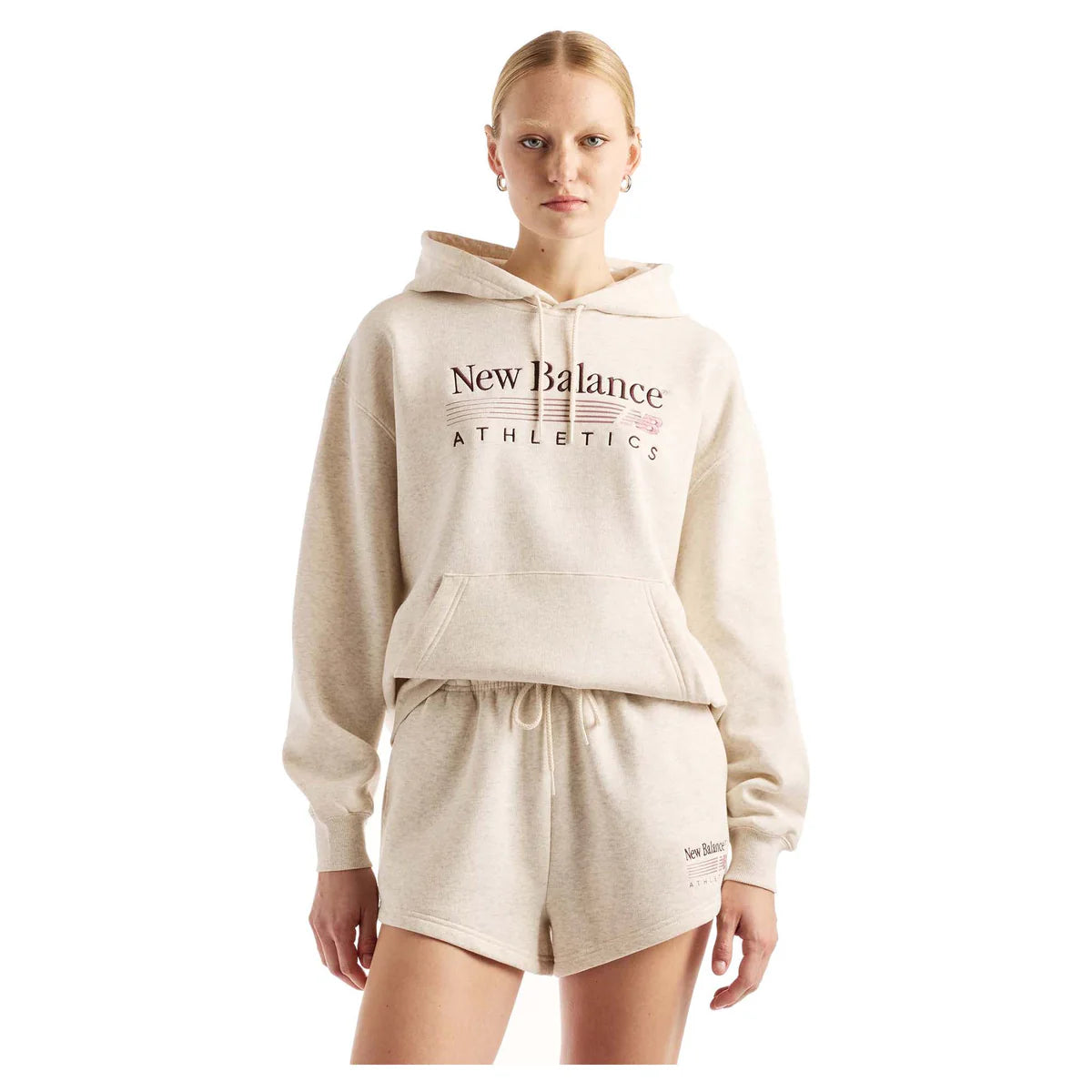 New Balance naisten Hupparit Trackside Fleece Hoodie, beige