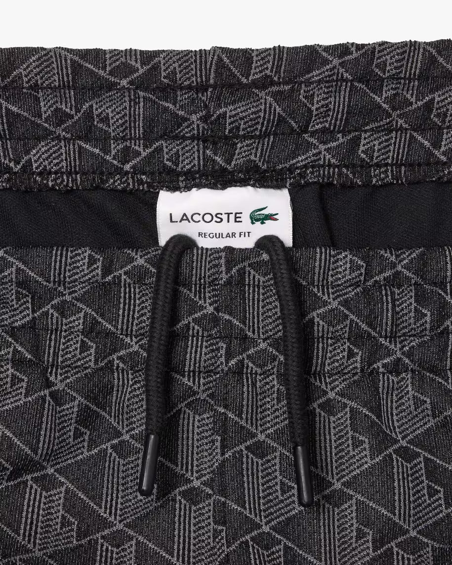 Lacoste Miesten Verryttelyhousut, MONOGRAM TRACK PANT Musta