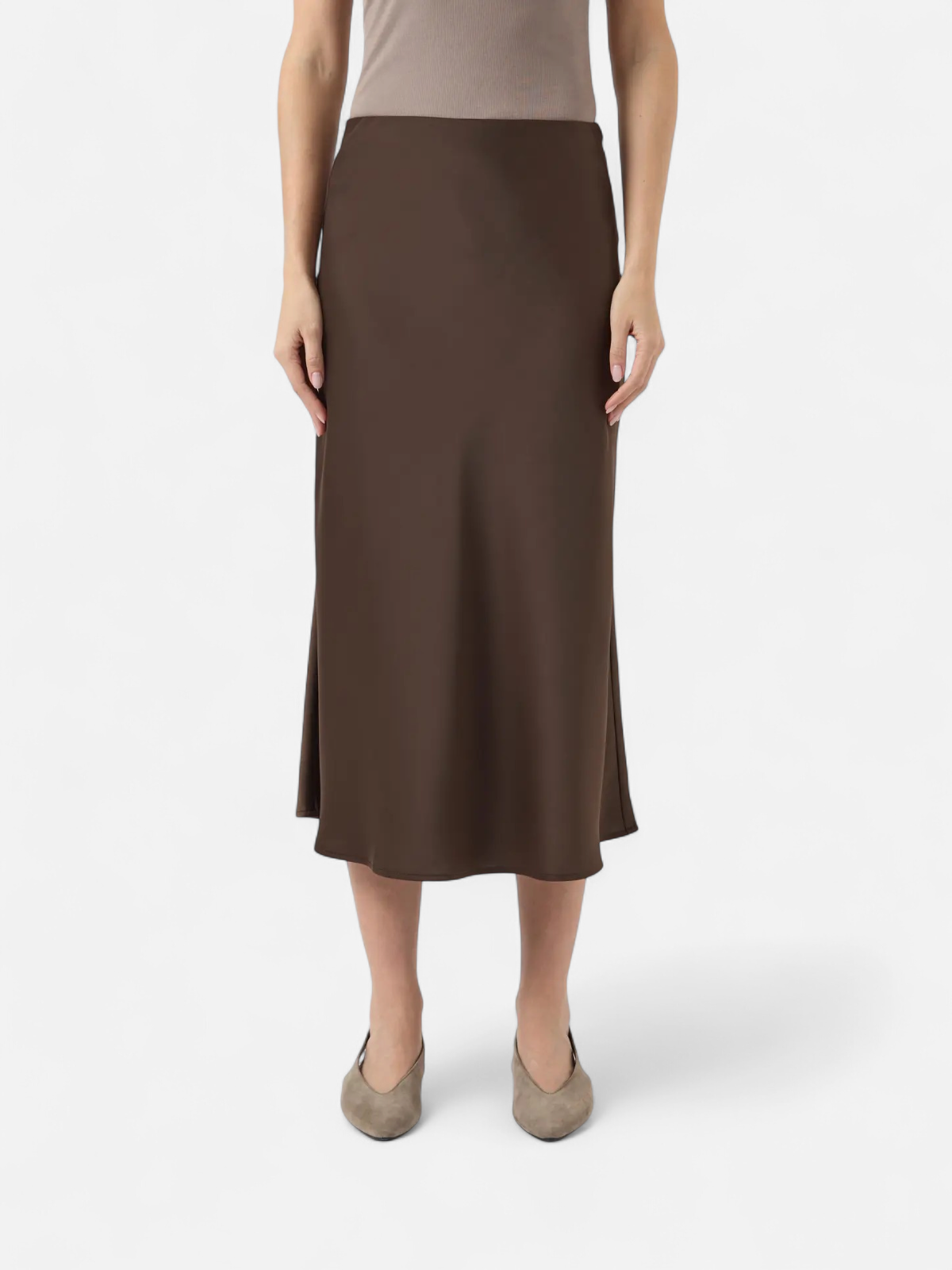 Y.A.S hame, YASPELLA HW MIDI SKIRT Chocolate Brown - Kekäle.fi