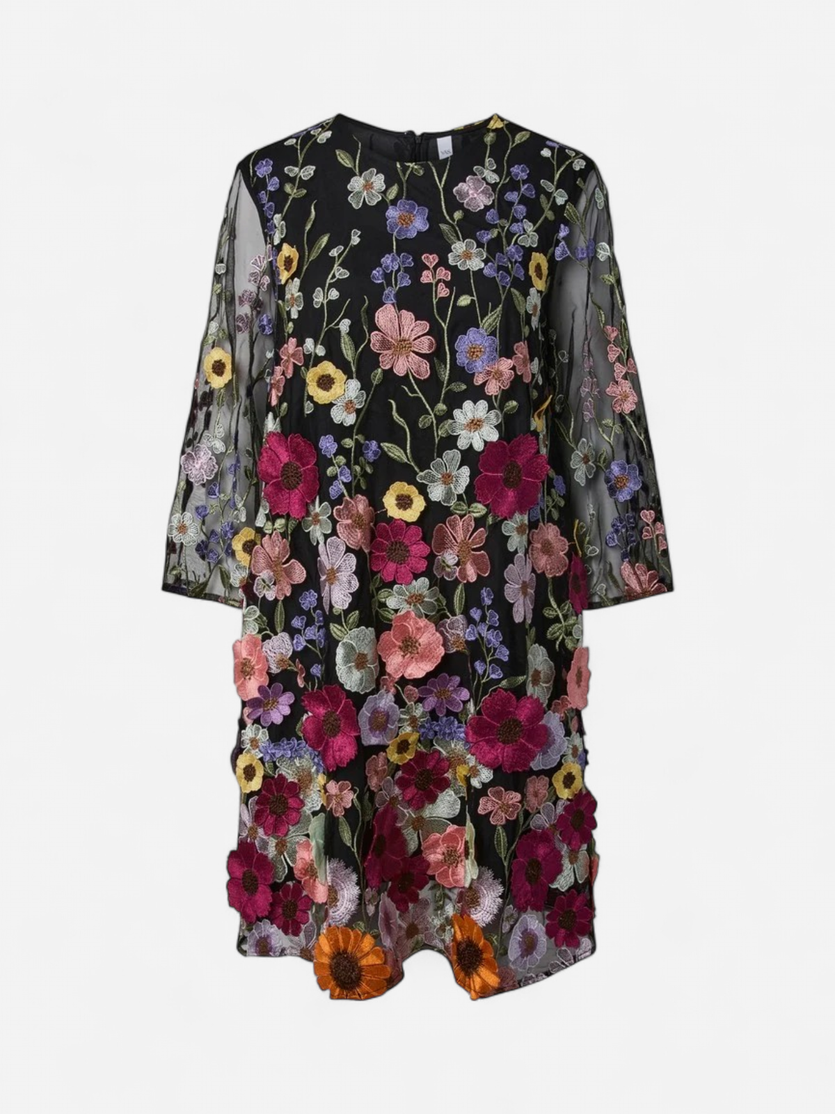 Y.A.S naisten Juhlamekot Yasflowering 3/4 Dress, musta kukkakuosi - Kekäle.fi