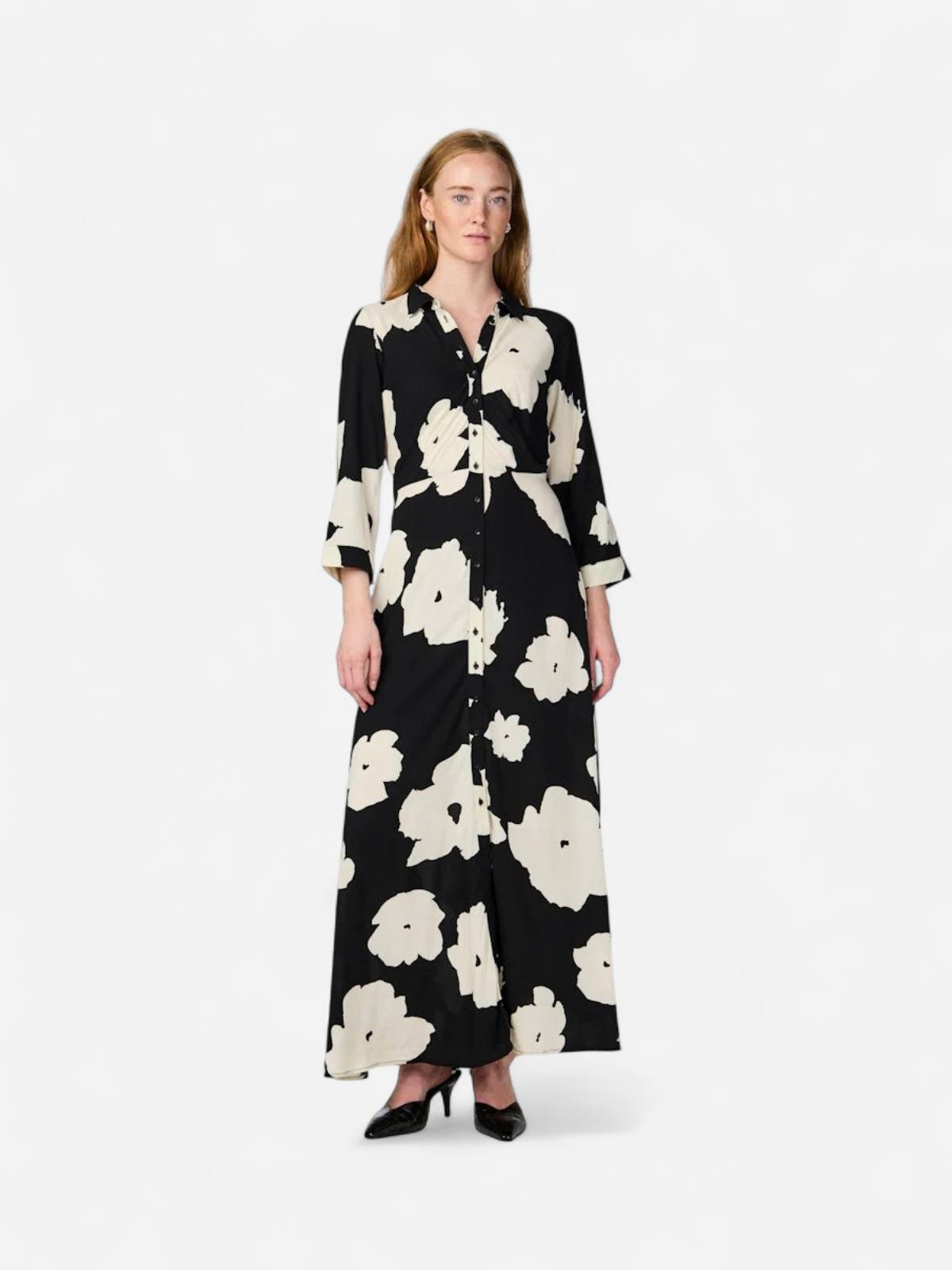 Y.A.S Naisten Maksimekko YASSAVANNA LONG SHIRT DRESS Black Mille - Kekäle.fi