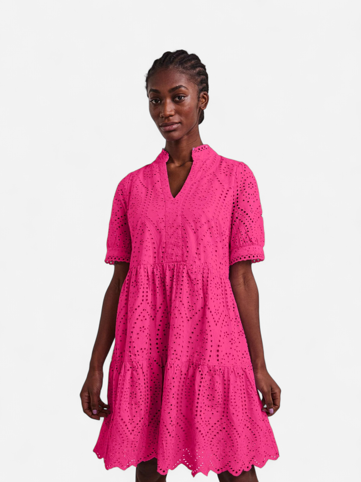 Y.A.S Naisten Minimekko YASHOLI SS DRESS Fuksianpunainen - Kekäle.fi