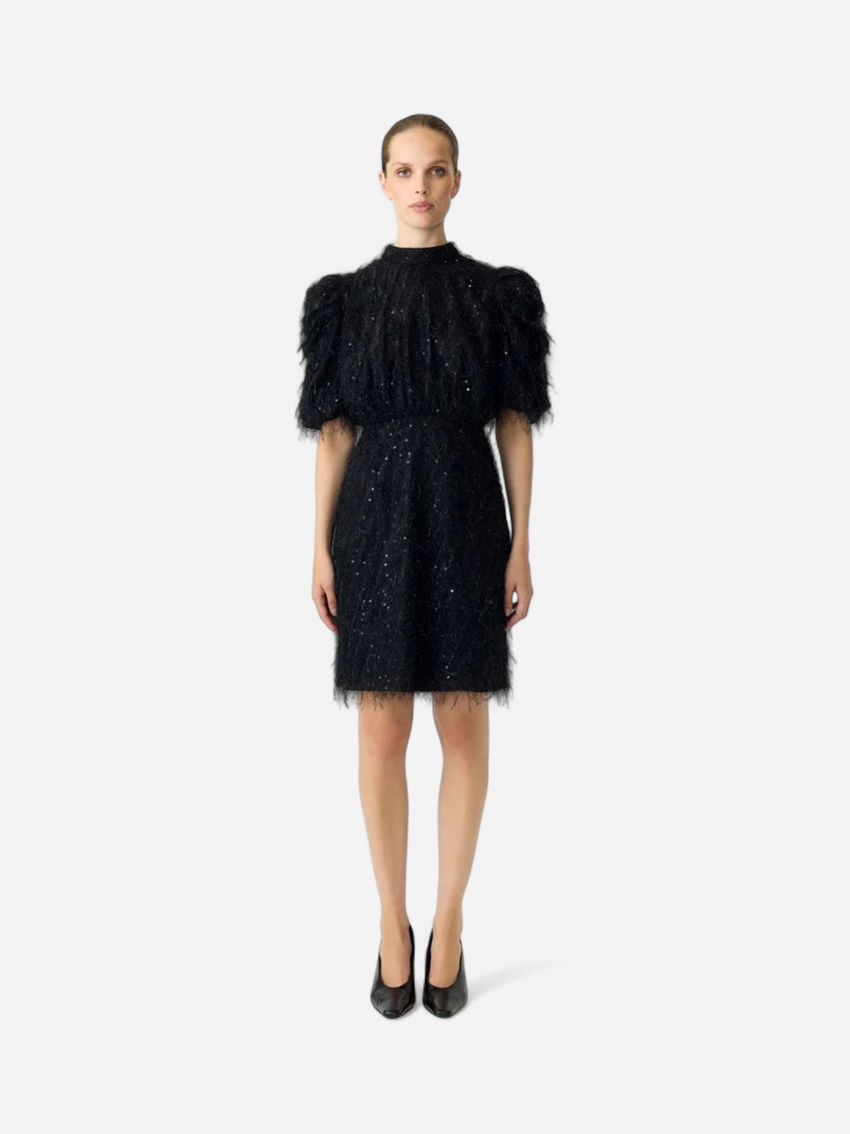 YASILZA 2/4 SEQUIN DRESS NOOS BLACK - Kekäle.fi