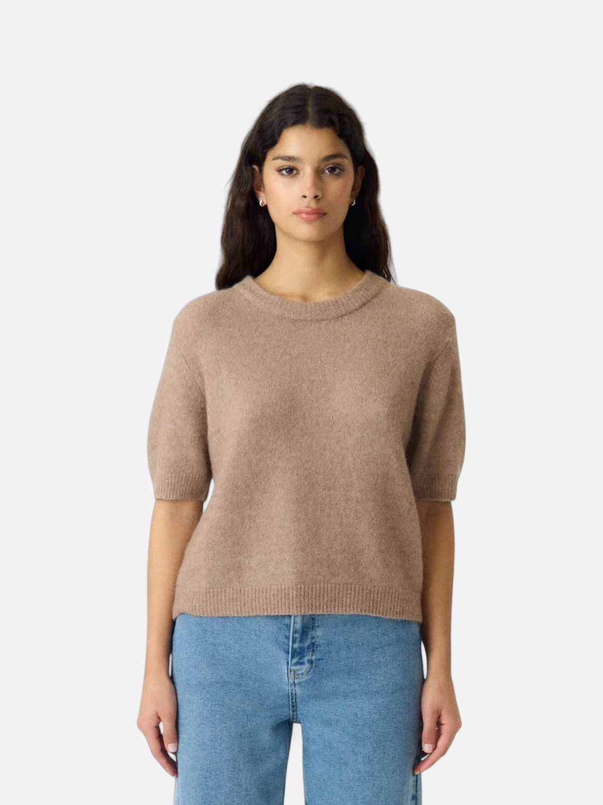 YASJOHI SS WOOL BLEND PULLOVER S. NOOS Taupe Gray - Kekäle.fi