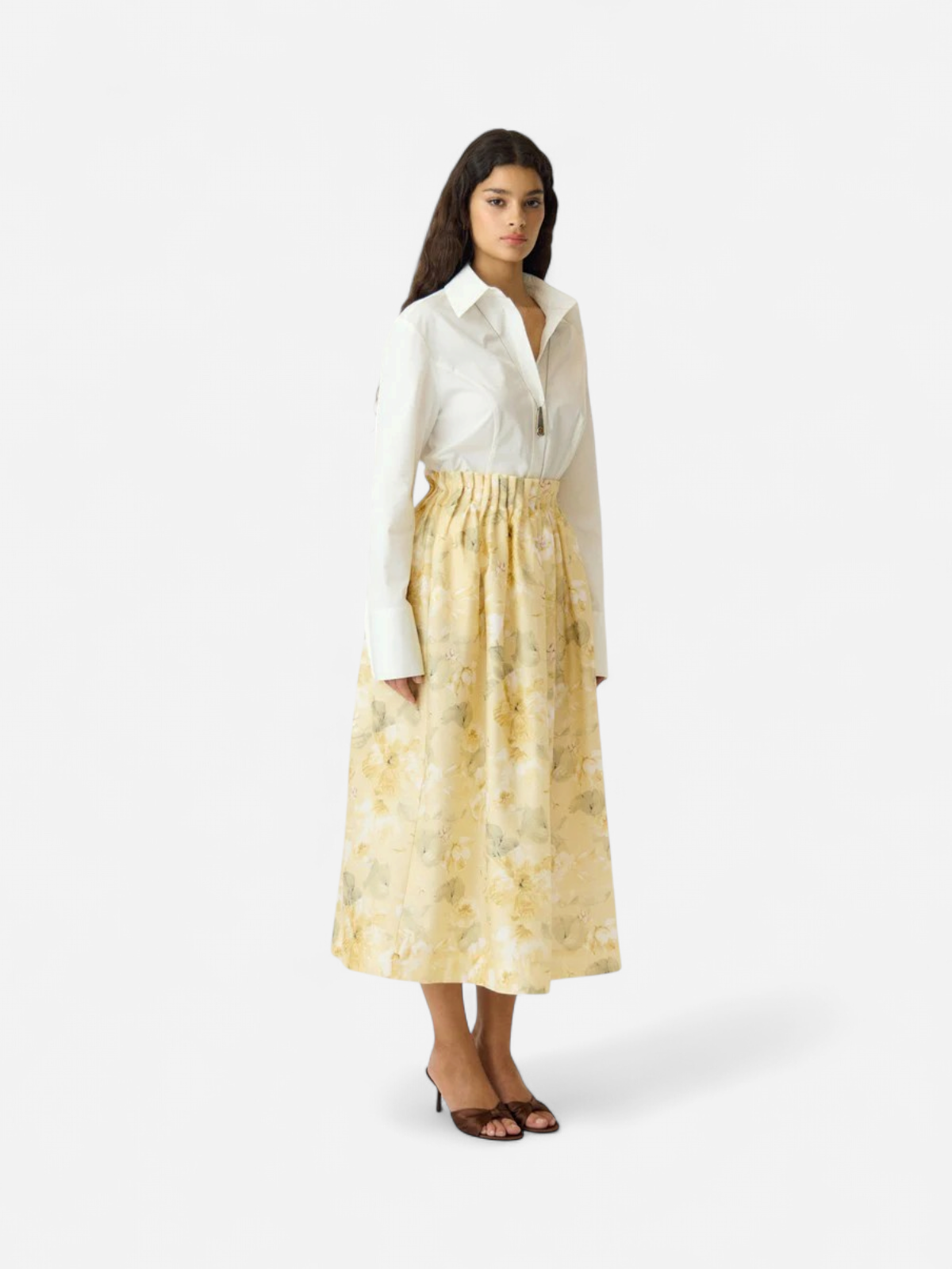 YASLEMON HW ANKLE SKIRT Pale Banana Lemon print - Kekäle.fi