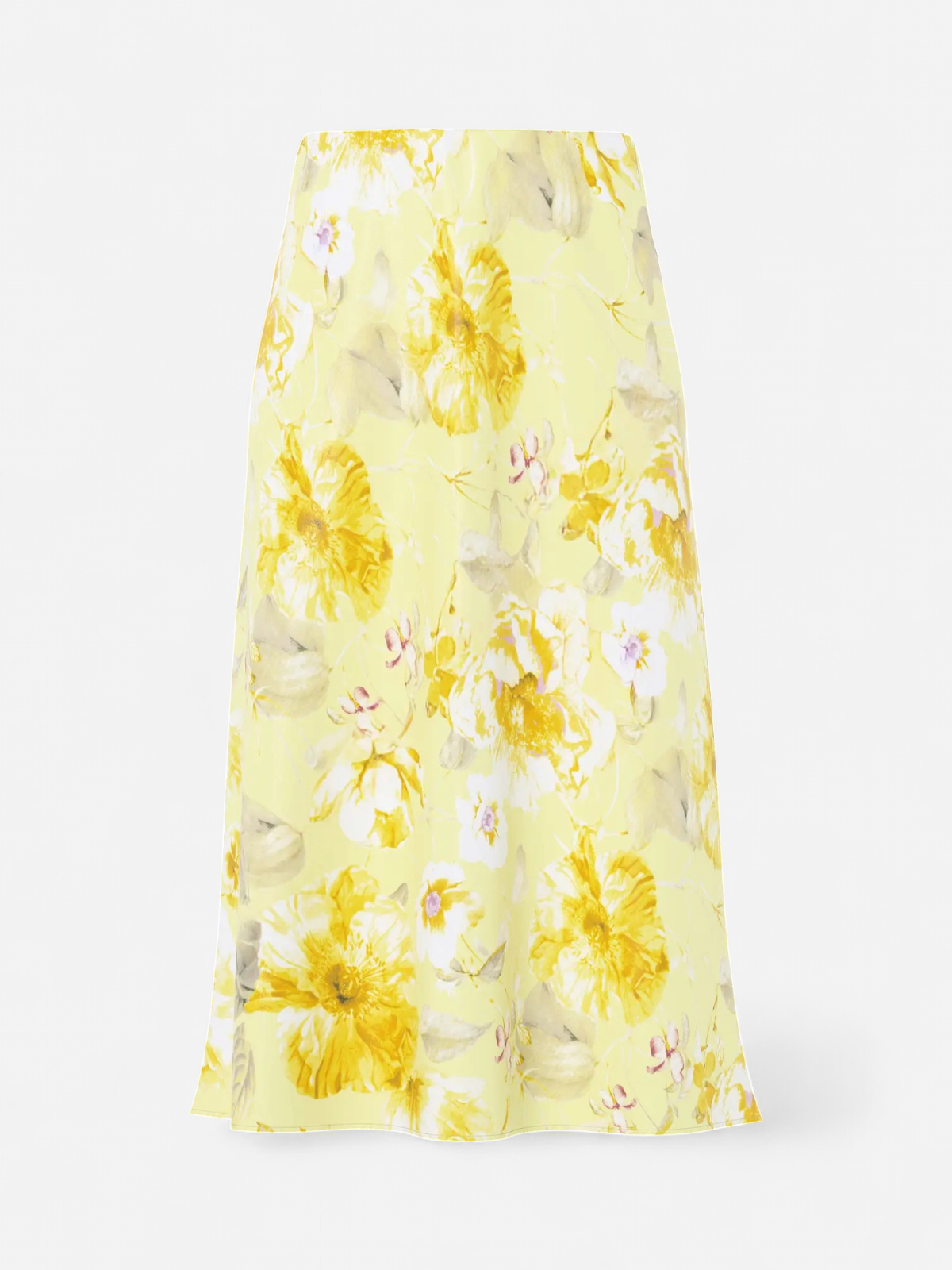 Y.A.S hame YASPELLA HW Midi Skirt, Pale Banana Lemon - Kekäle.fi