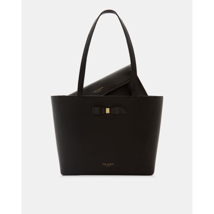 Ted Baker Naisten Nahkalaukku Jjesica Bow Bag Musta Kekale
