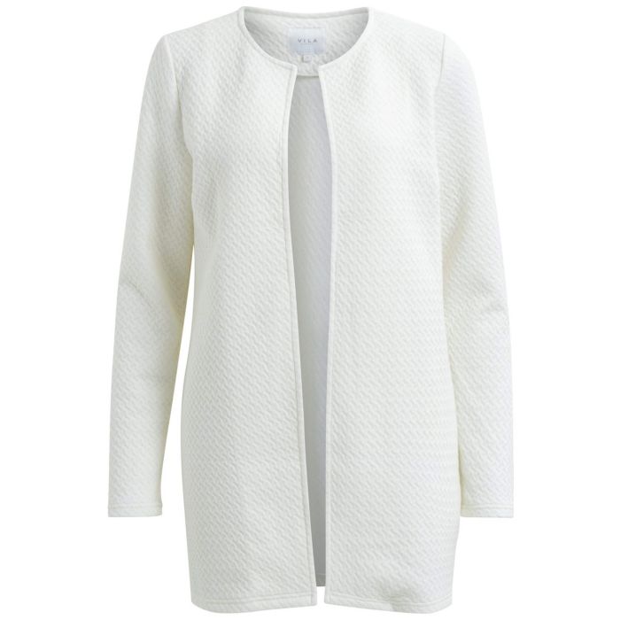 Vila Pitka Swetaritakki Vinaja New Long Jacket Luonnonvalkoinen Kekale