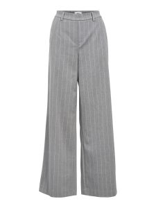 Object naisten housut, OBJLISA WIDE PANT AOP Medium Grey Melange