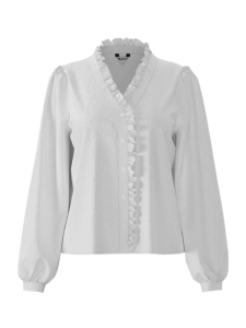 Object naisten paita, OBJGEMMA DEA L/S RE SHIRT E DIV Bright White