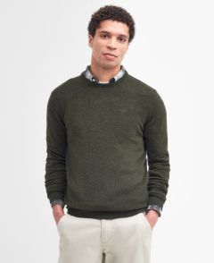 barbour-miesten-neulepusero-barbour-essential-lambwool-crew-khaki-1