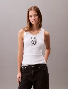 calvin-klein-jeans-naisten-tank-top-sl-cotton-rib-solid-tank-valkoinen-1