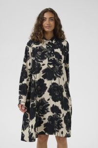 culture-naisten-mekko-curachel-elitha-short-dress-black-offwhite-flowe-1