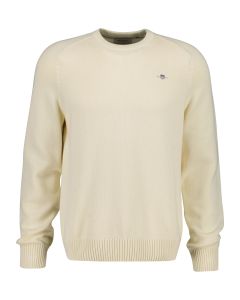 gant-miesten-neulepusero-casual-cotton-c-neck-luonnonvalkoinen-1