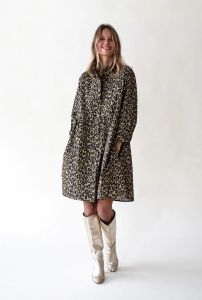gauhar-helsinki-printtimekko-shirt-dress-print-2nd-hand-ruskea-kuosi-1