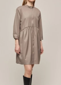 gauhar-naisten-mekko-shirt-dress-oyster-ruskeanharmaa-1