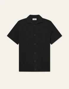 les-deux-miesten-lyhythihainen-neulepusero-gespertus-ss-knit-shirt-musta-1