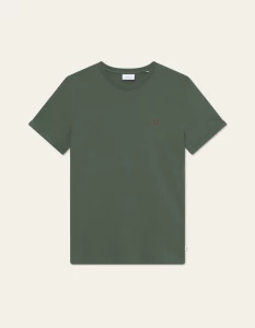 les-deux-miesten-t-paita-norregaard-contrast-t-shirt-armeijanvihrea-1