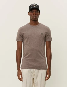 les-deux-miesten-t-paita-norregaard-contrast-t-shirt-keskiruskea-1