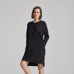 makia-naisten-mekko-current-long-sleeve-dress-2nd-hand-musta-1
