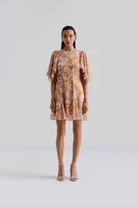 malina-naisten-mekko-ida-silk-blend-frill-sleeve-mini-dress-monivarinen-kuosi-1